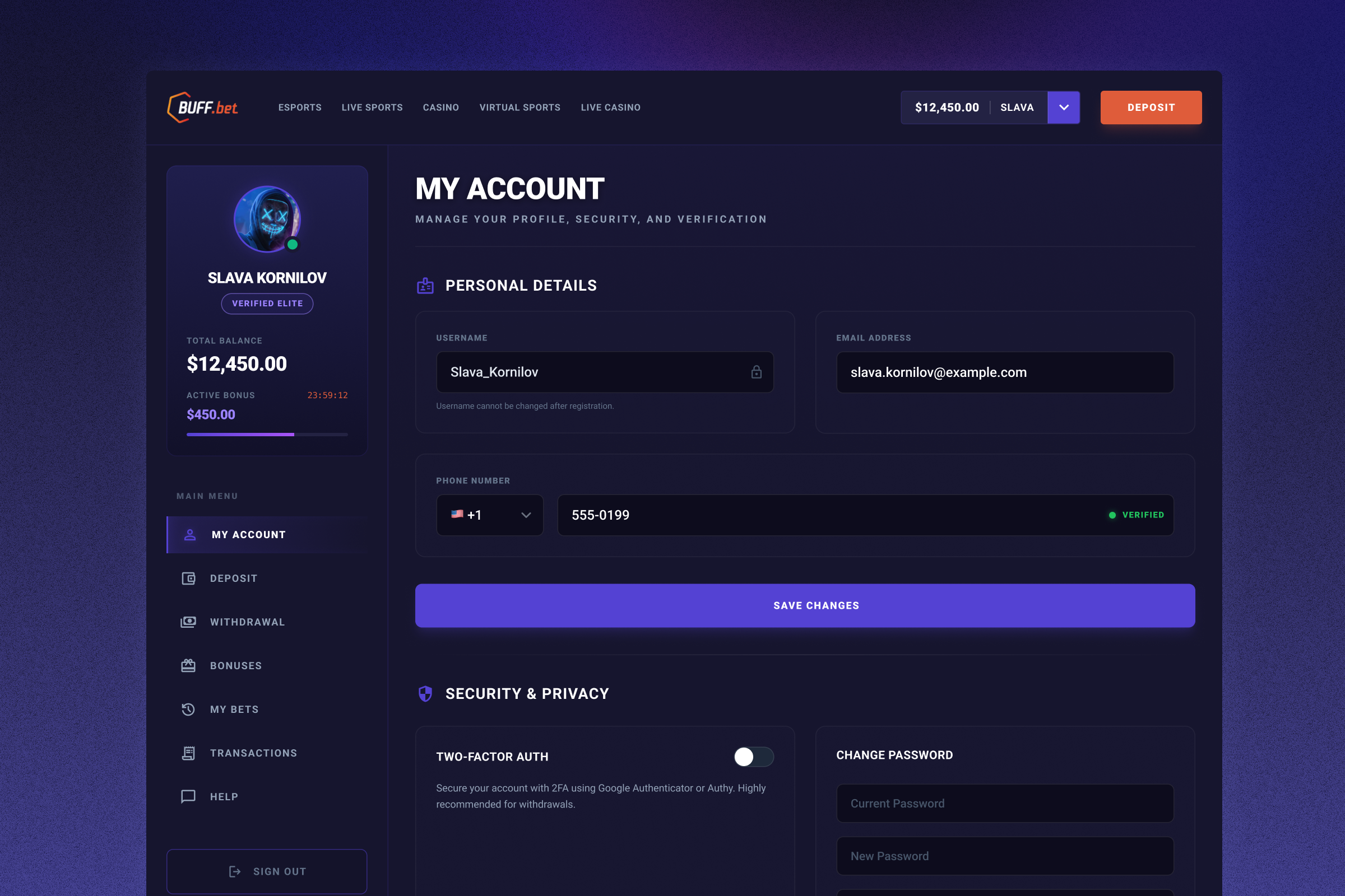 Website UI Mockup